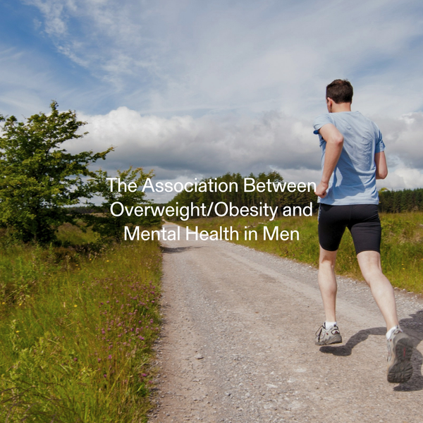 Man jogging on a rural trail to support physical and mental wellbeing, illustrating the connection between overweight, obesity, and mental health in men